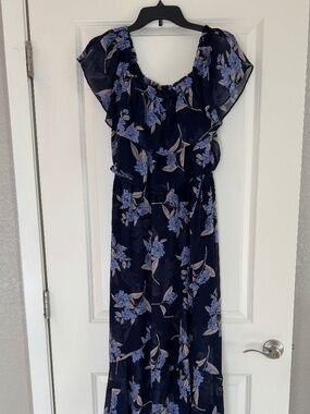 Blue floral Express maxi dress
